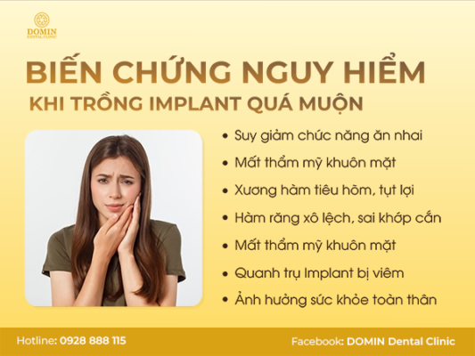 trồng implant quá muộn