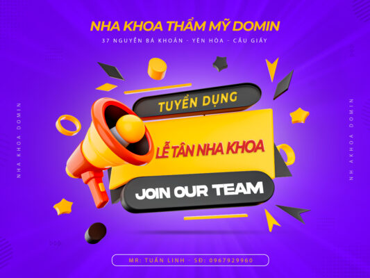 tuyển dụng lễ tân nha khoa