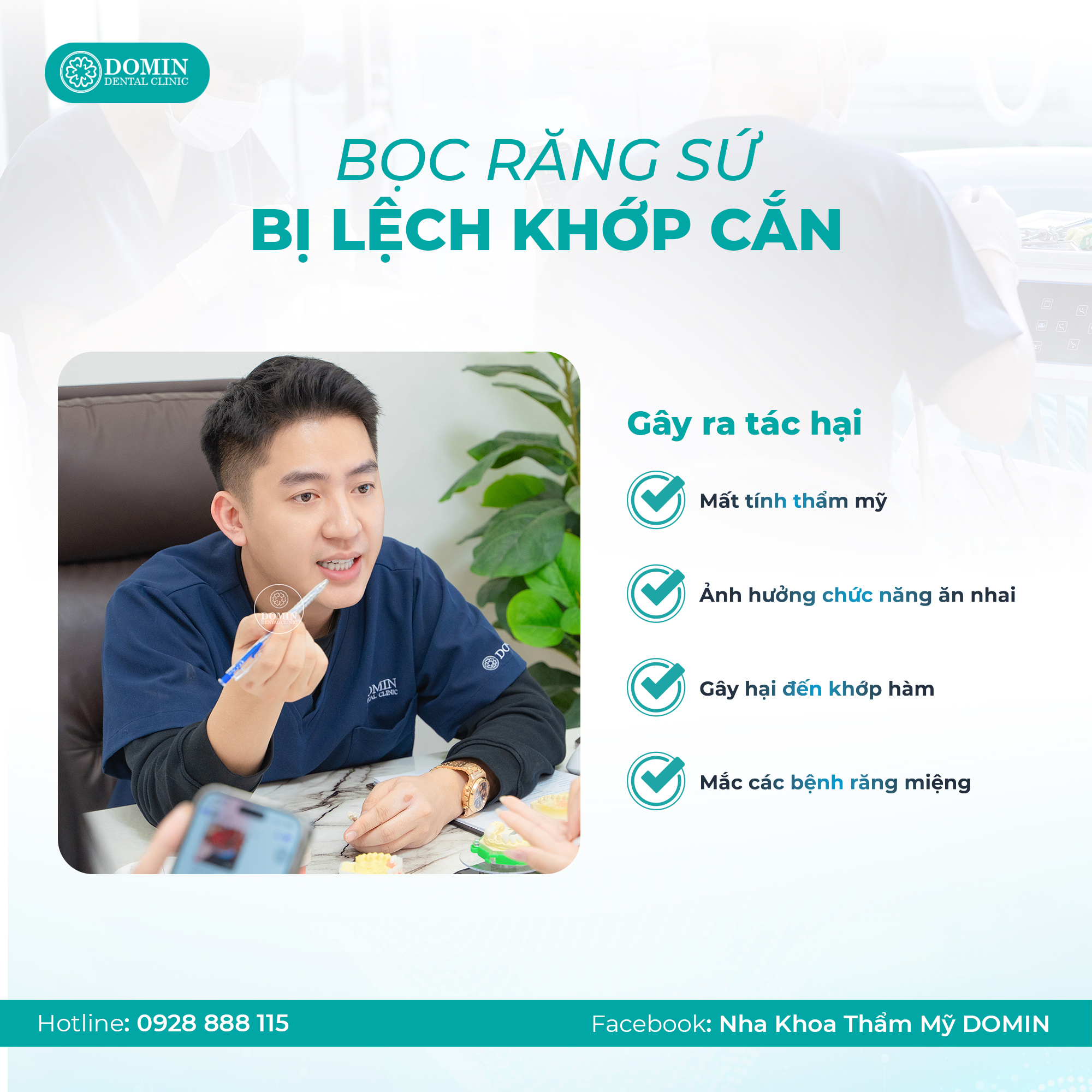 Bọc răng sứ bị lệch khớp cắn