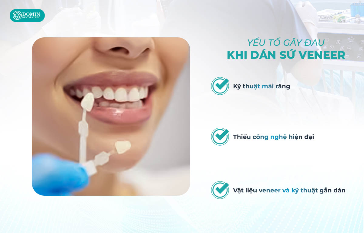 Yếu tố ảnh hưởng đến mức độ đau khi dán sứ veneer